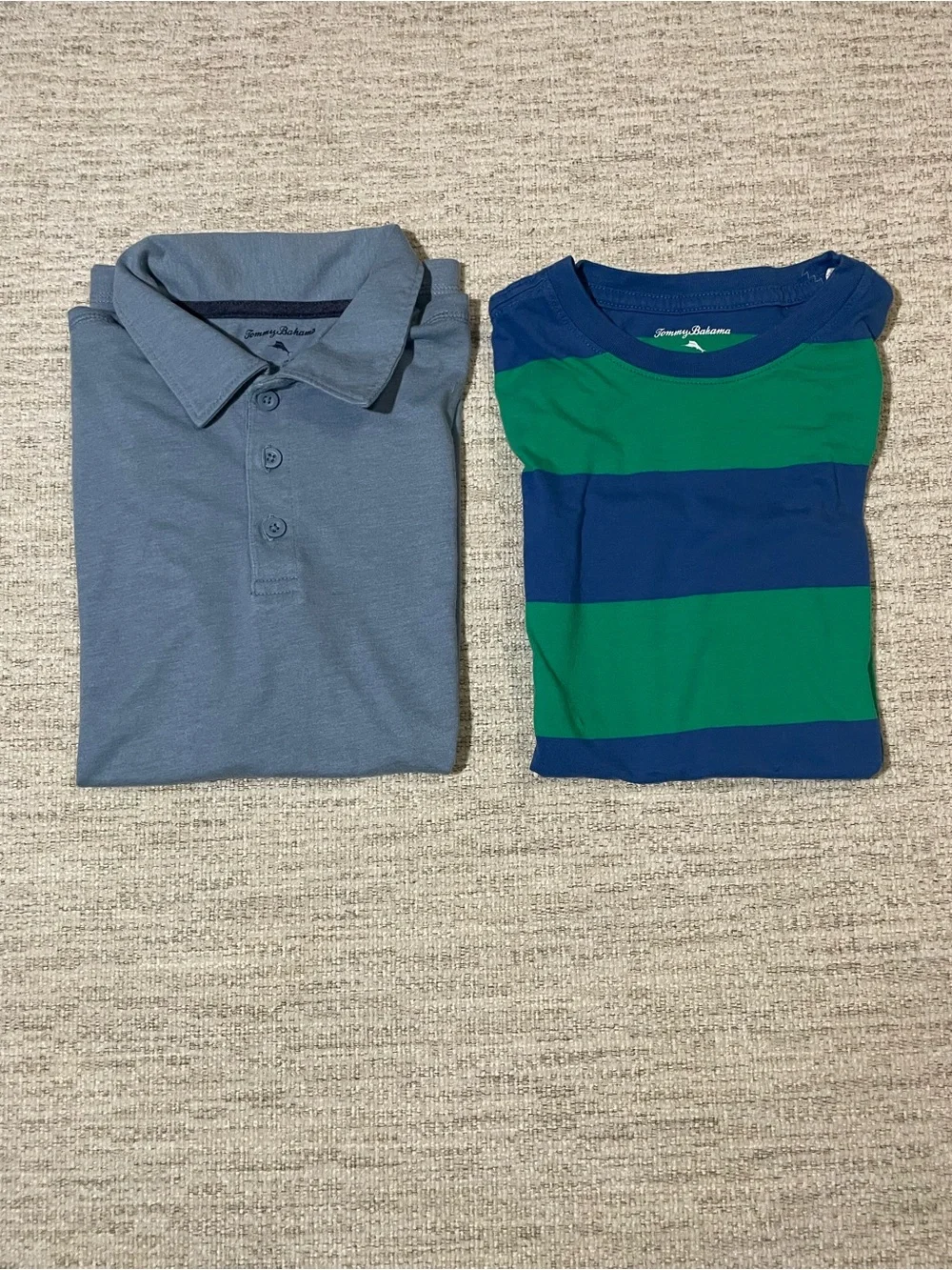 Tommy Bahama Boys Short Sleeve Polo & Striped Tee Set Size 10/12